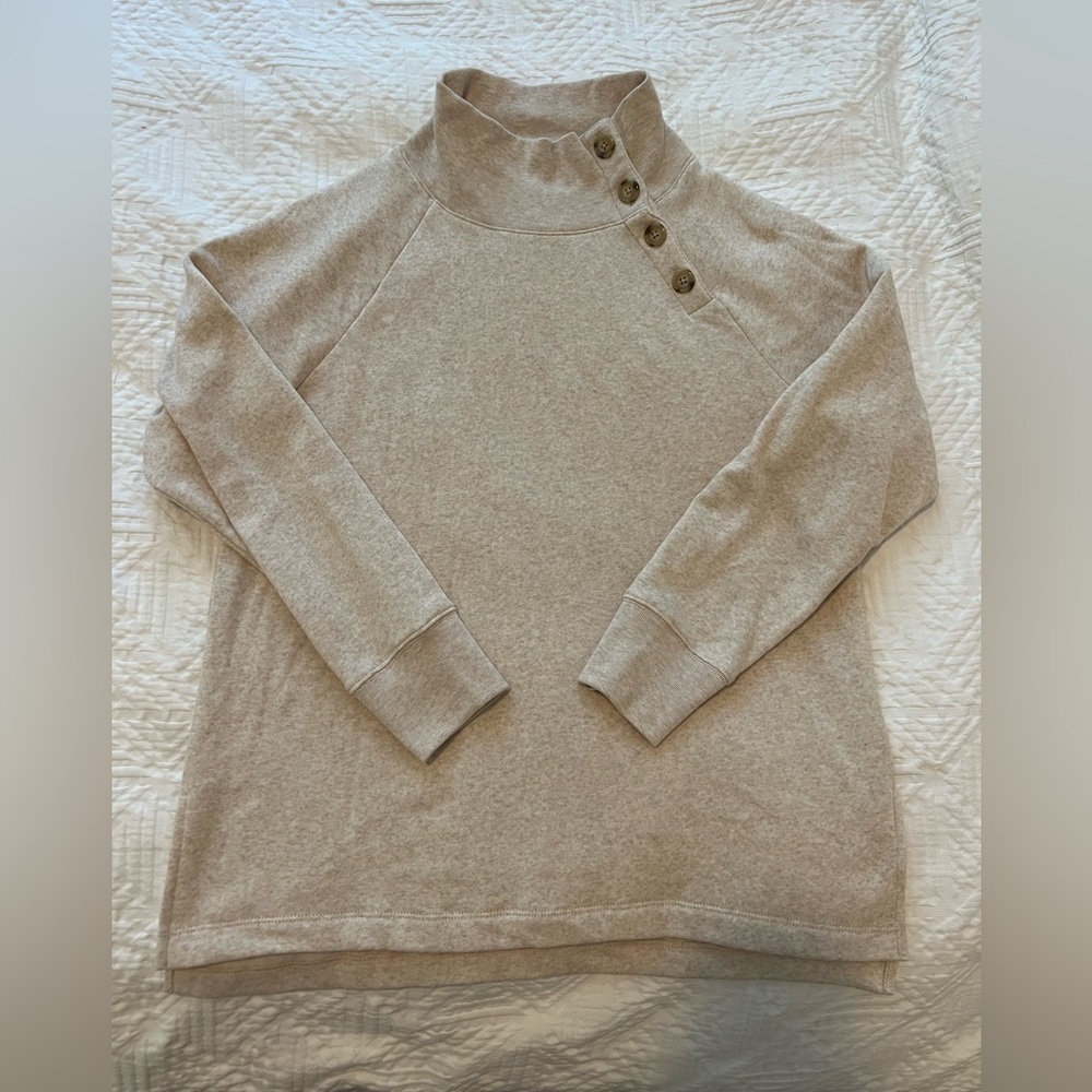 Jcrew heathered tan sweatshirt sz M
